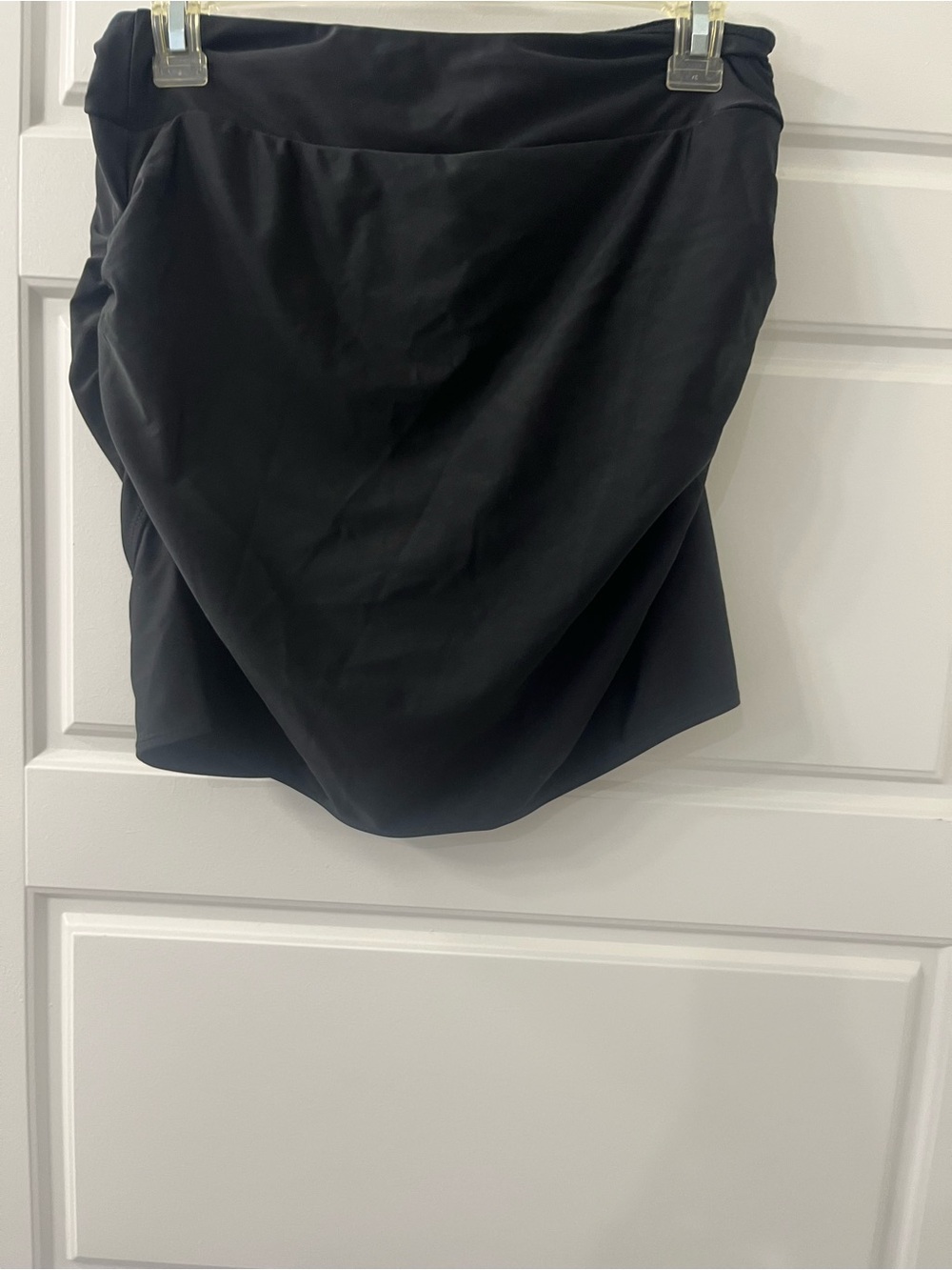 Black Women's Draped Swim skirt
